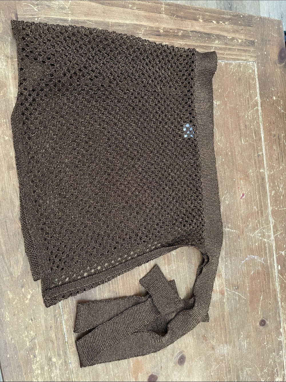 House of Harlow 1960 Brown Open-Knit Skirt